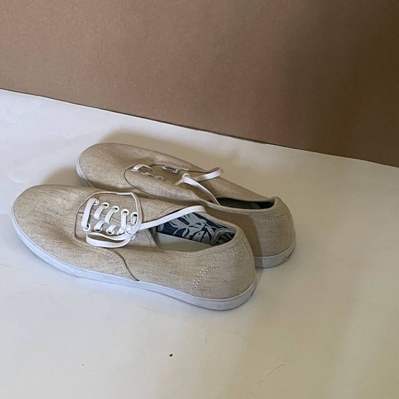 Vans Unisex Beige Low Top Trainers Shoes Size UK 6. - Picture 4 of 9